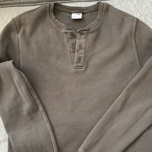 The North Face Long Sleeve Henley - Olive